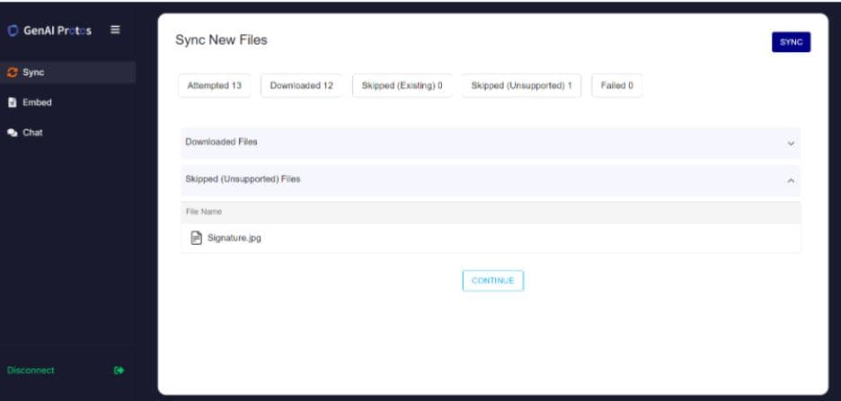 Sync files in DropBox